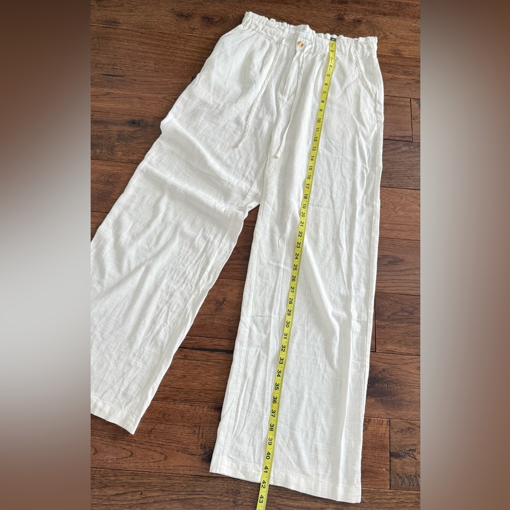 Thread & Supply Cream Linen Blend Pants – Size M – New Like Condition - Picture 7 of 8